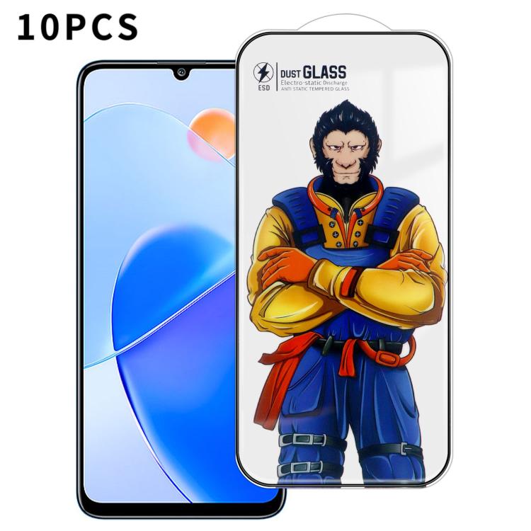 For Honor Play6T 10pcs Armor Super-Strong 3D Curved 120C Anti-Static High-Aluminum Screen-Printed HD Tempered Glass Film