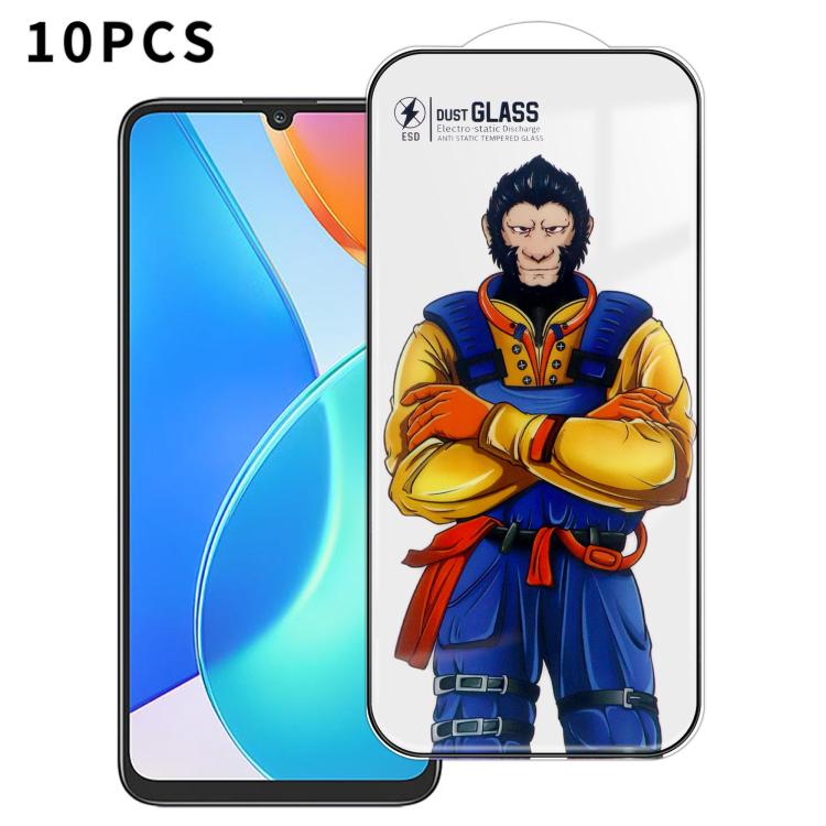 For Honor Play 30 Plus 10pcs Armor Super-Strong 3D Curved 120C Anti-Static High-Aluminum Screen-Printed HD Tempered Glass Film