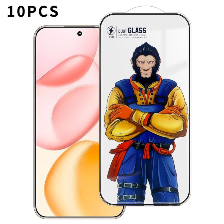 For Honor 400 Global 156.5mm 10pcs Armor Super-Strong 3D Curved 120C Anti-Static High-Aluminum Screen-Printed HD Tempered Glass Film