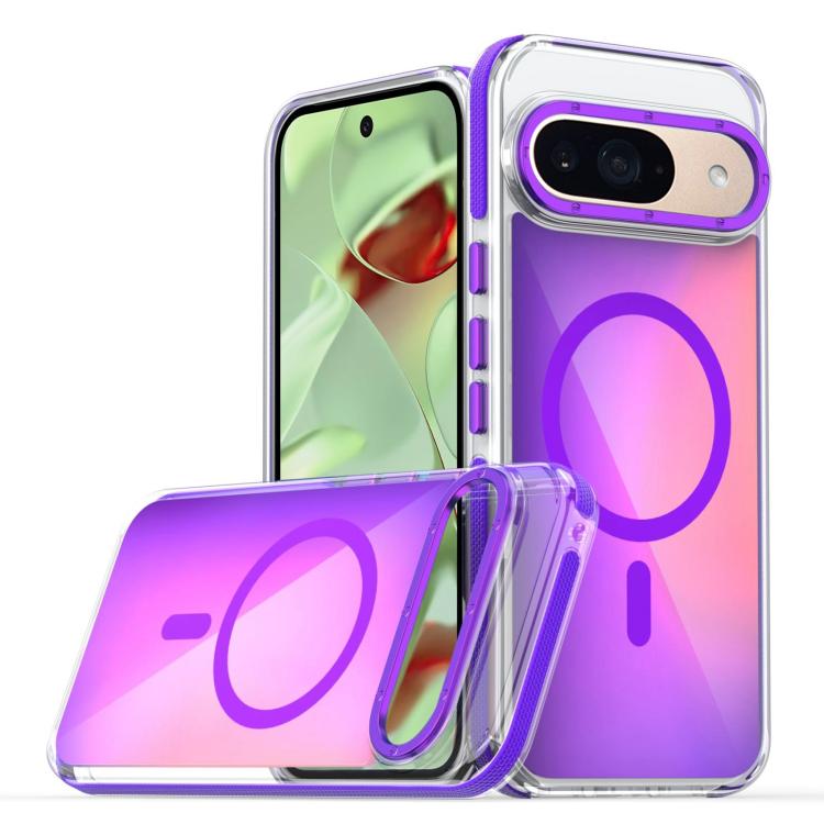For Google Pixel 9 Dual-Color Gradient Discolor MagSafe Phone Case