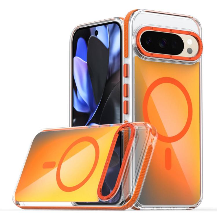 For Google Pixel 9 Pro Dual-Color Gradient Discolor MagSafe Phone Case