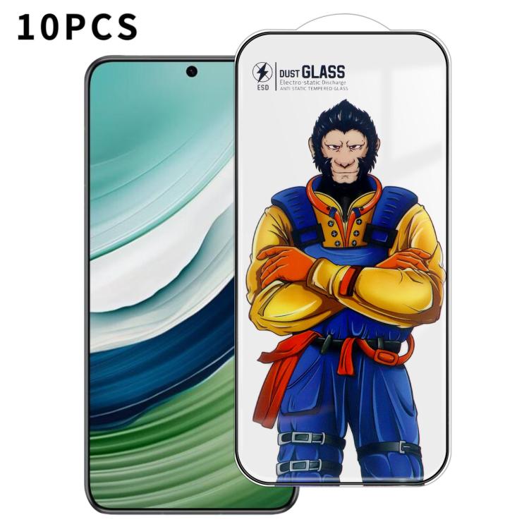 For Huawei Mate 60 10pcs Armor Super-Strong 3D Curved 120C Anti-Static High-Aluminum Screen-Printed HD Tempered Glass Film
