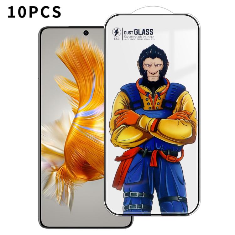 For Huawei Mate 50 10pcs Armor Super-Strong 3D Curved 120C Anti-Static High-Aluminum Screen-Printed HD Tempered Glass Film