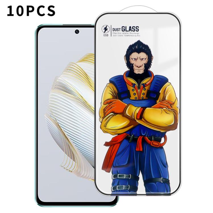 For Huawei nova 10 SE 10pcs Armor Super-Strong 3D Curved 120C Anti-Static High-Aluminum Screen-Printed HD Tempered Glass Film