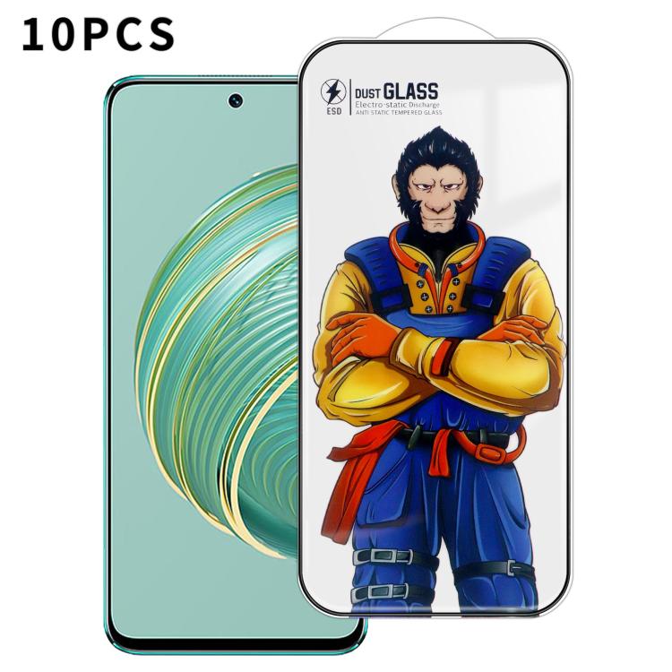 For Huawei nova 10z 10pcs Armor Super-Strong 3D Curved 120C Anti-Static High-Aluminum Screen-Printed HD Tempered Glass Film