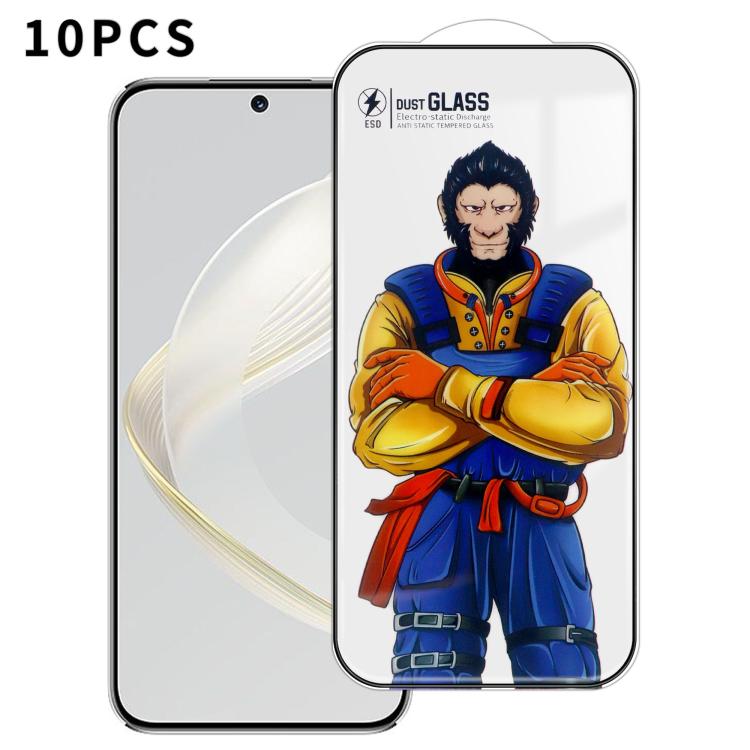 For Huawei nova 11 10pcs Armor Super-Strong 3D Curved 120C Anti-Static High-Aluminum Screen-Printed HD Tempered Glass Film