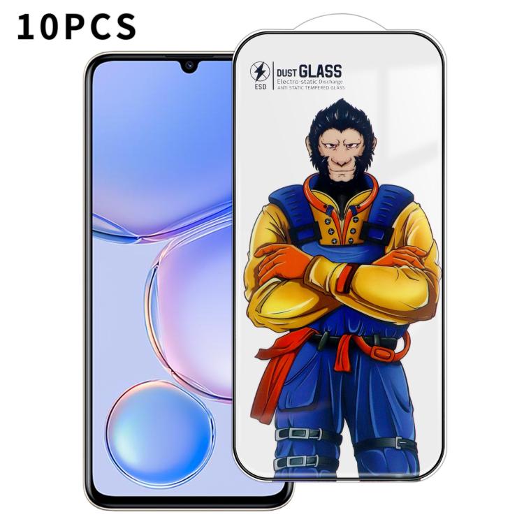 For Huawei nova Y71 10pcs Armor Super-Strong 3D Curved 120C Anti-Static High-Aluminum Screen-Printed HD Tempered Glass Film