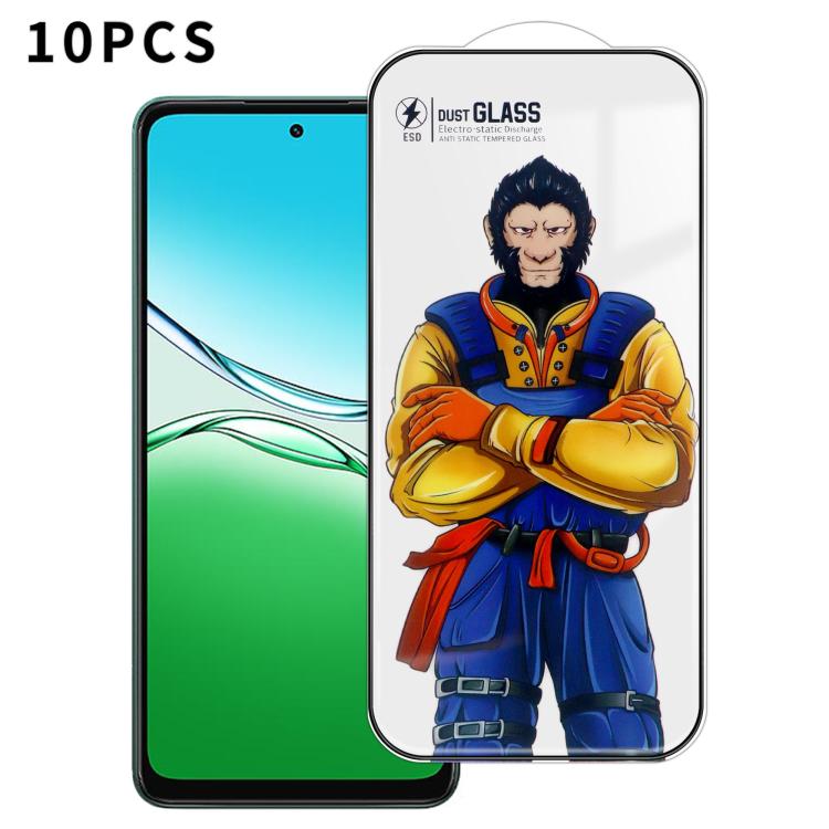 For OPPO A5 5G Global 10pcs Armor Super-Strong 3D Curved 120C Anti-Static High-Aluminum Screen-Printed HD Tempered Glass Film