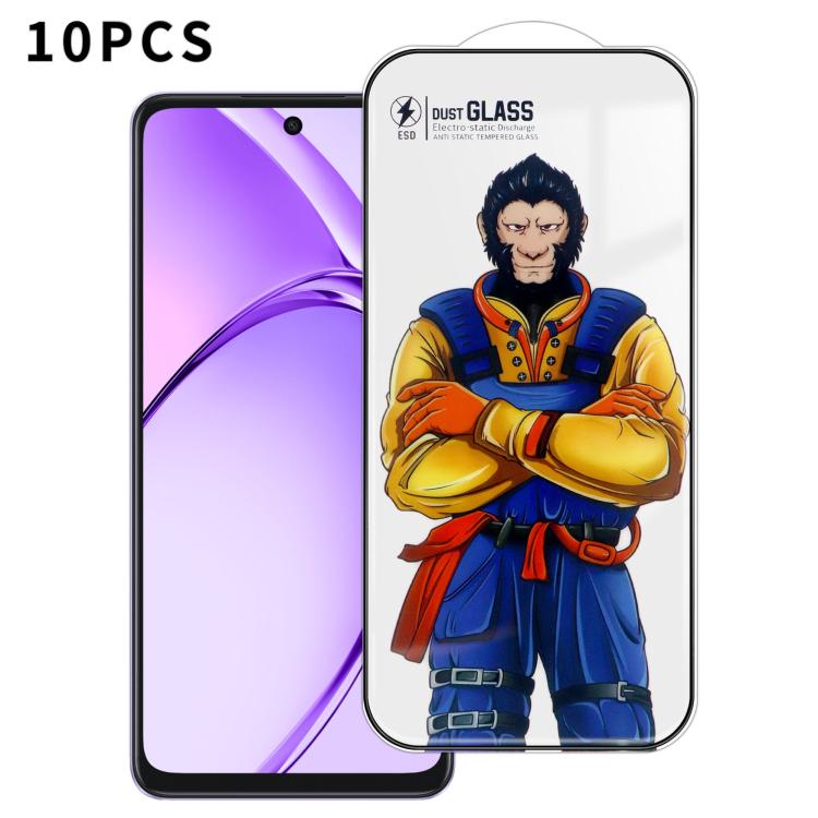 For OPPO A3i 10pcs Armor Super-Strong 3D Curved 120C Anti-Static High-Aluminum Screen-Printed HD Tempered Glass Film