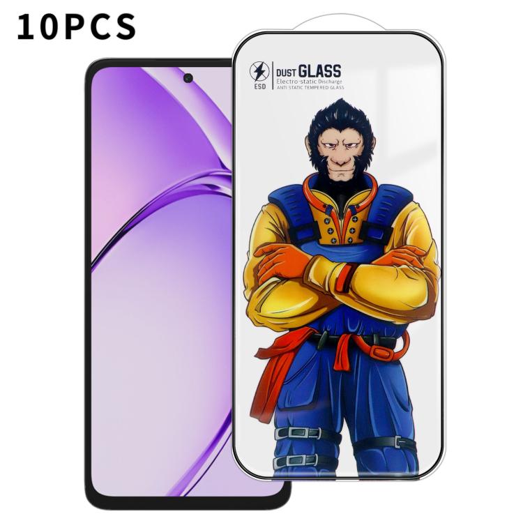 For OPPO A80 10pcs Armor Super-Strong 3D Curved 120C Anti-Static High-Aluminum Screen-Printed HD Tempered Glass Film