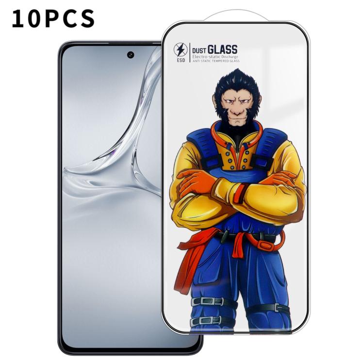 For OPPO K12x 10pcs Armor Super-Strong 3D Curved 120C Anti-Static High-Aluminum Screen-Printed HD Tempered Glass Film