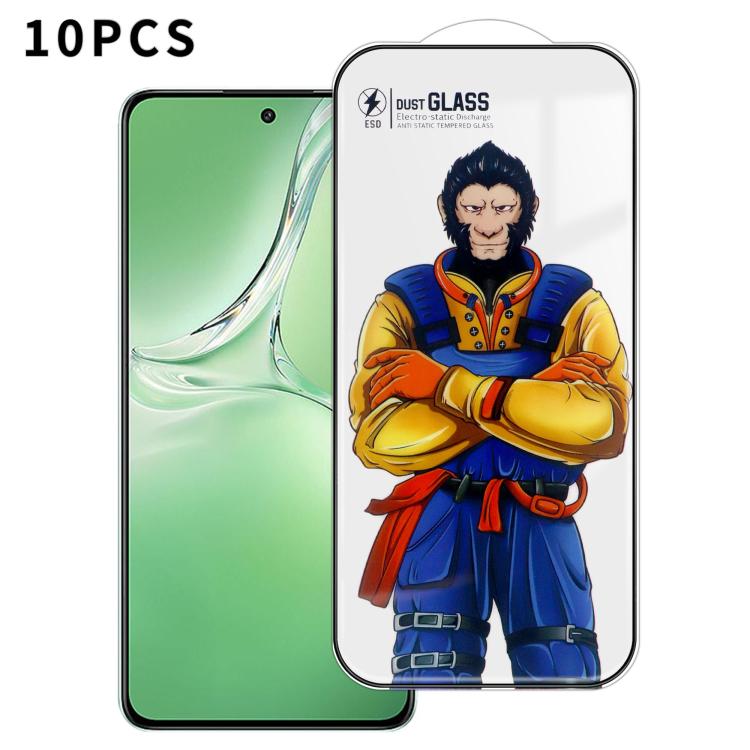 For OPPO K12 10pcs Armor Super-Strong 3D Curved 120C Anti-Static High-Aluminum Screen-Printed HD Tempered Glass Film