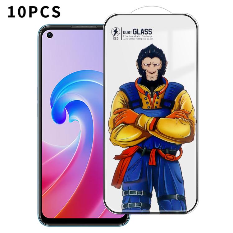 For OPPO A96 10pcs Armor Super-Strong 3D Curved 120C Anti-Static High-Aluminum Screen-Printed HD Tempered Glass Film