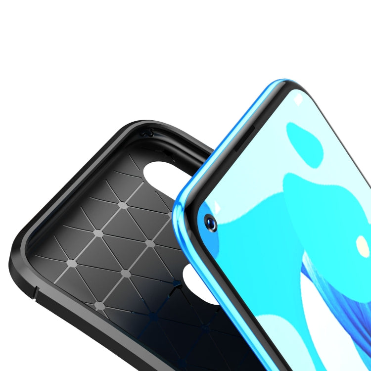 Carbon Fiber Texture Shockproof TPU Case for Huawei Nova 5i / P20 lite 2019(Brown)