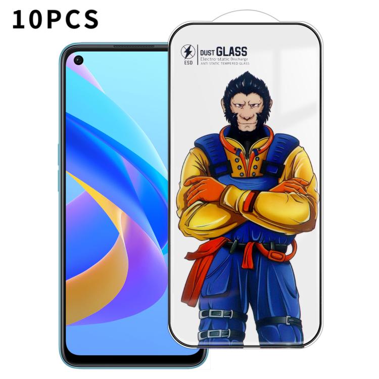 For OPPO A36 10pcs Armor Super-Strong 3D Curved 120C Anti-Static High-Aluminum Screen-Printed HD Tempered Glass Film