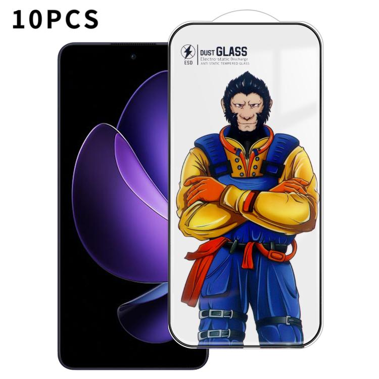 For OPPO Reno13 F 10pcs Armor Super-Strong 3D Curved 120C Anti-Static High-Aluminum Screen-Printed HD Tempered Glass Film