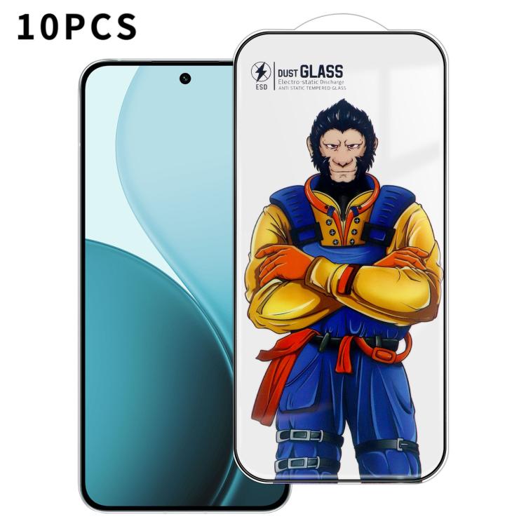 For OPPO Reno14 Pro Global 10pcs Armor Super-Strong 3D Curved 120C Anti-Static High-Aluminum Screen-Printed HD Tempered Glass Film
