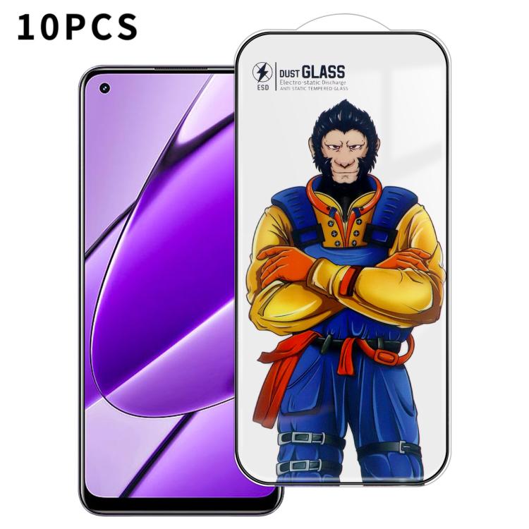 For Realme 11 4G 10pcs Armor Super-Strong 3D Curved 120C Anti-Static High-Aluminum Screen-Printed HD Tempered Glass Film