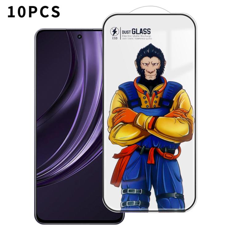 For Realme 13 5G 10pcs Armor Super-Strong 3D Curved 120C Anti-Static High-Aluminum Screen-Printed HD Tempered Glass Film