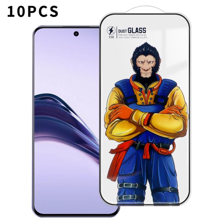 For Realme 13 Pro 5G 10pcs Armor Super-Strong 3D Curved 120C Anti-Static High-Aluminum Screen-Printed HD Tempered Glass Film