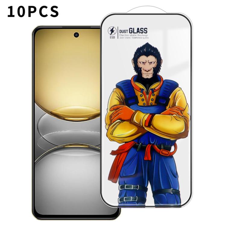 For Realme C75 4G 10pcs Armor Super-Strong 3D Curved 120C Anti-Static High-Aluminum Screen-Printed HD Tempered Glass Film