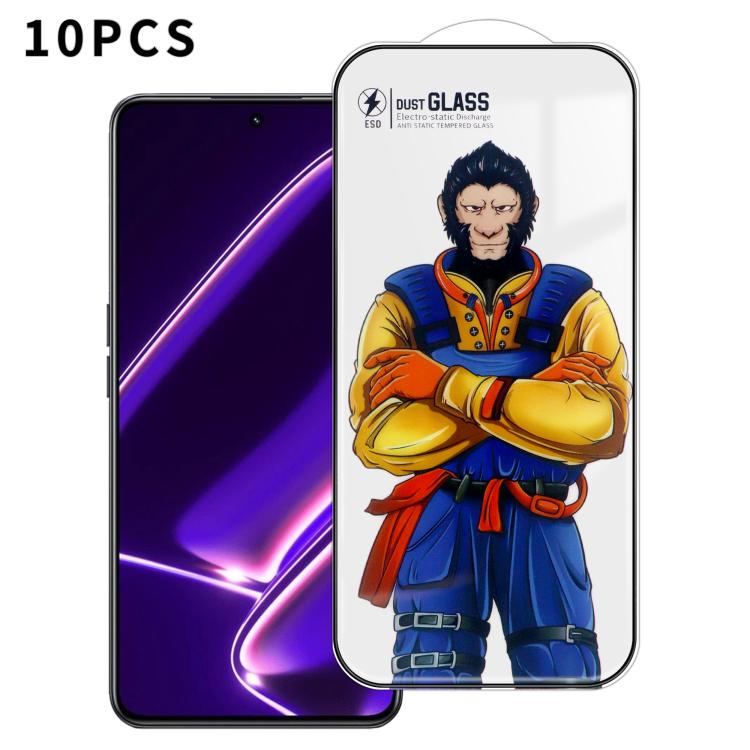 For Realme GT Neo 5 SE 10pcs Armor Super-Strong 3D Curved 120C Anti-Static High-Aluminum Screen-Printed HD Tempered Glass Film