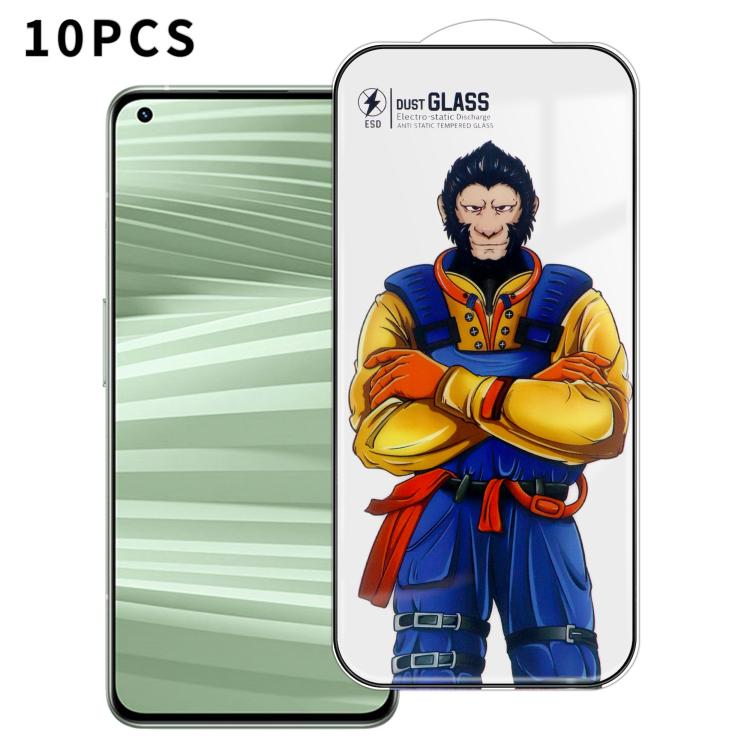 For Realme GT2 10pcs Armor Super-Strong 3D Curved 120C Anti-Static High-Aluminum Screen-Printed HD Tempered Glass Film