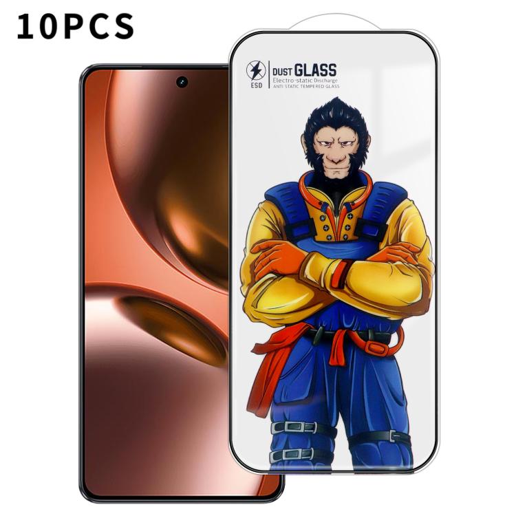 For Realme GT 7 Global 10pcs Armor Super-Strong 3D Curved 120C Anti-Static High-Aluminum Screen-Printed HD Tempered Glass Film