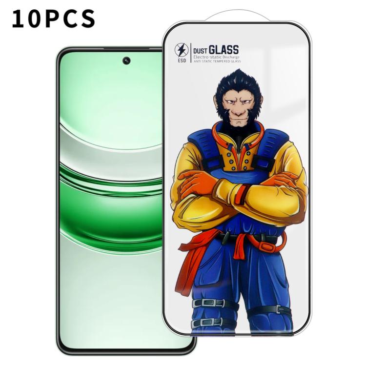 For Realme V70 10pcs Armor Super-Strong 3D Curved 120C Anti-Static High-Aluminum Screen-Printed HD Tempered Glass Film