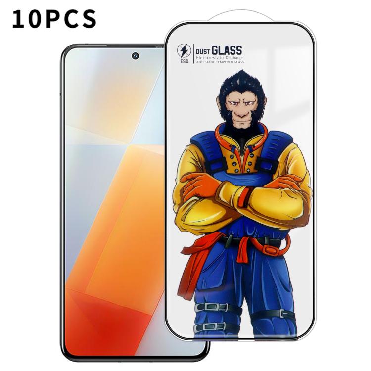 For vivo iQOO 9 10pcs Armor Super-Strong 3D Curved 120C Anti-Static High-Aluminum Screen-Printed HD Tempered Glass Film