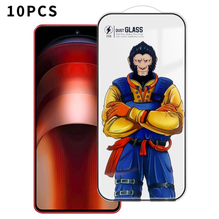 For vivo iQOO Neo9S Pro 10pcs Armor Super-Strong 3D Curved 120C Anti-Static High-Aluminum Screen-Printed HD Tempered Glass Film