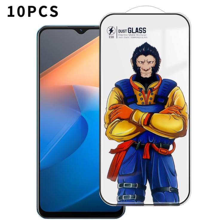 For vivo iQOO Z6x 10pcs Armor Super-Strong 3D Curved 120C Anti-Static High-Aluminum Screen-Printed HD Tempered Glass Film