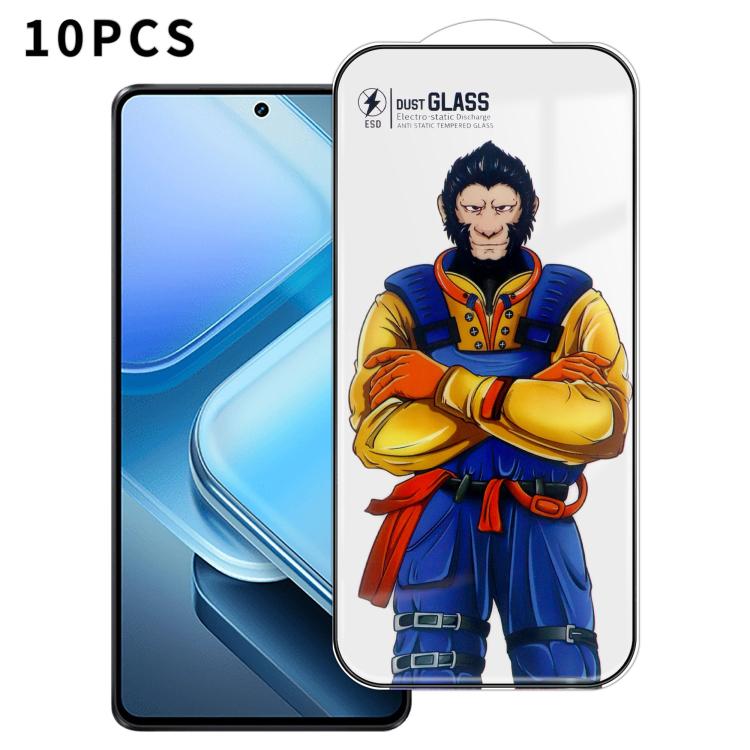 For vivo iQOO Z9 10pcs Armor Super-Strong 3D Curved 120C Anti-Static High-Aluminum Screen-Printed HD Tempered Glass Film