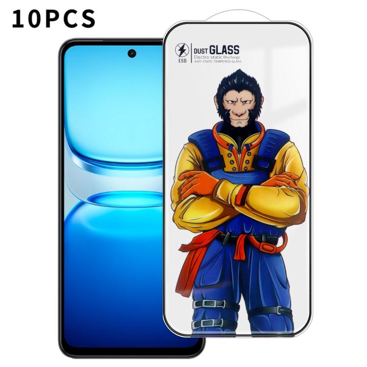 For vivo iQOO Z10x 10pcs Armor Super-Strong 3D Curved 120C Anti-Static High-Aluminum Screen-Printed HD Tempered Glass Film
