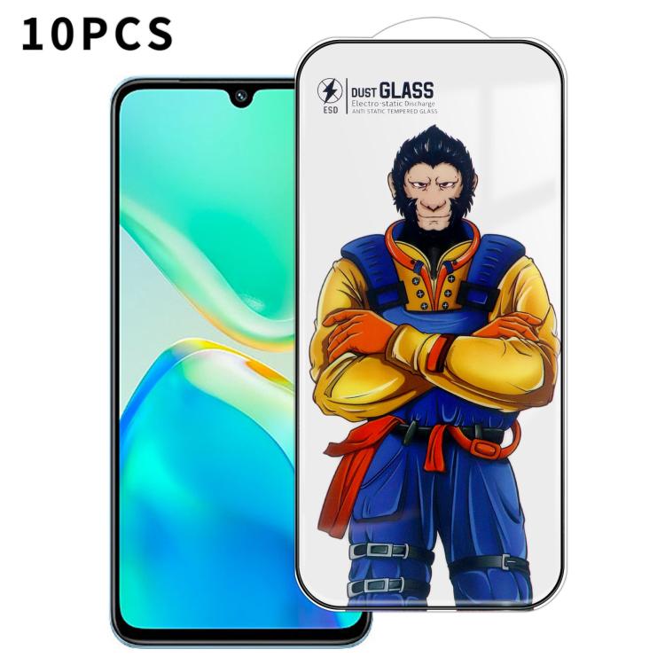 For vivo S15 10pcs Armor Super-Strong 3D Curved 120C Anti-Static High-Aluminum Screen-Printed HD Tempered Glass Film