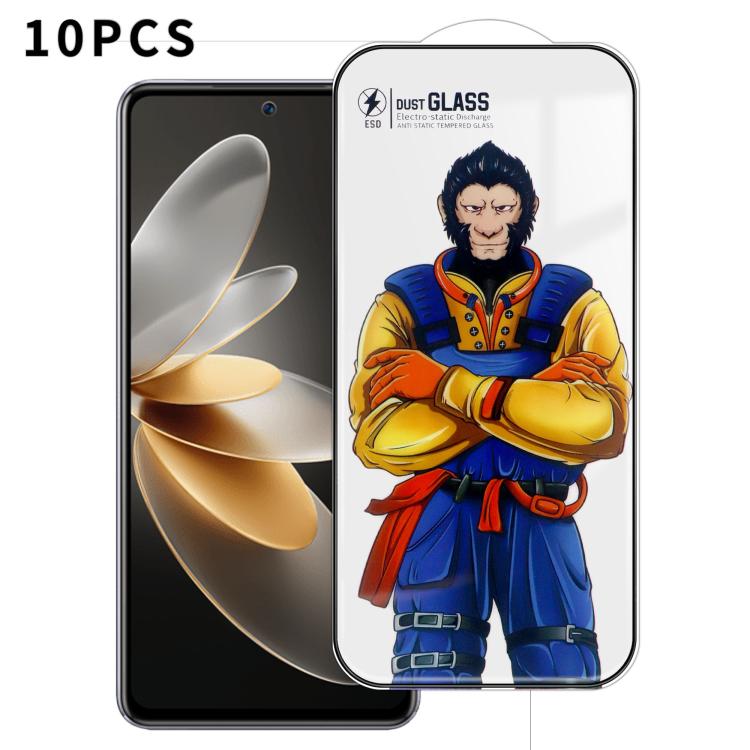 For vivo S16E 10pcs Armor Super-Strong 3D Curved 120C Anti-Static High-Aluminum Screen-Printed HD Tempered Glass Film