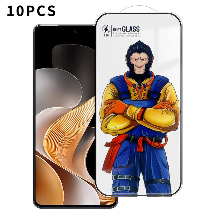 For vivo S19 10pcs Armor Super-Strong 3D Curved 120C Anti-Static High-Aluminum Screen-Printed HD Tempered Glass Film