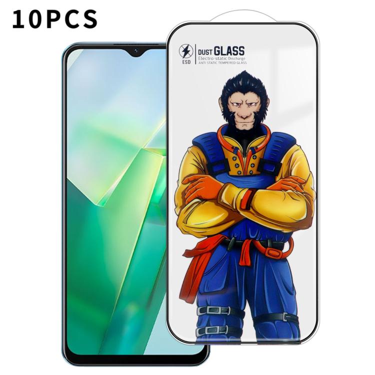 For vivo T2 10pcs Armor Super-Strong 3D Curved 120C Anti-Static High-Aluminum Screen-Printed HD Tempered Glass Film