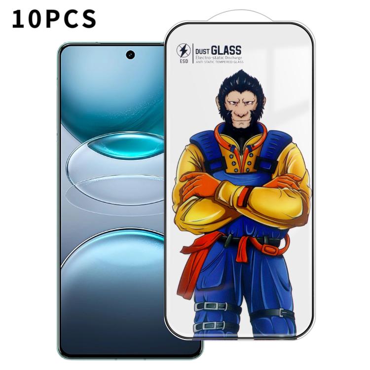 For vivo X100s 10pcs Armor Super-Strong 3D Curved 120C Anti-Static High-Aluminum Screen-Printed HD Tempered Glass Film