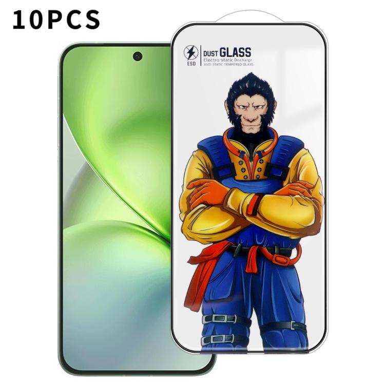 For vivo X200 Pro mini 10pcs Armor Super-Strong 3D Curved 120C Anti-Static High-Aluminum Screen-Printed HD Tempered Glass Film