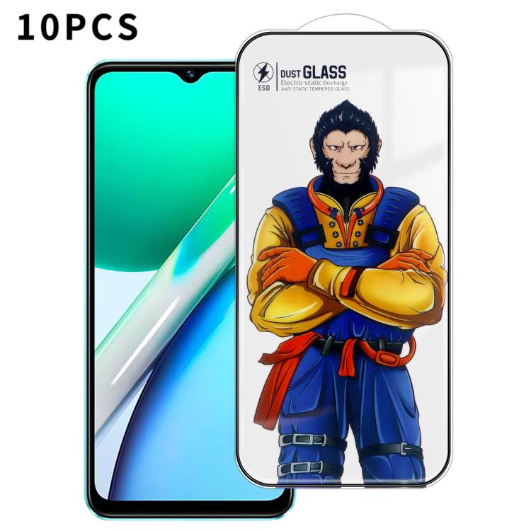 For vivo Y28 10pcs Armor Super-Strong 3D Curved 120C Anti-Static High-Aluminum Screen-Printed HD Tempered Glass Film