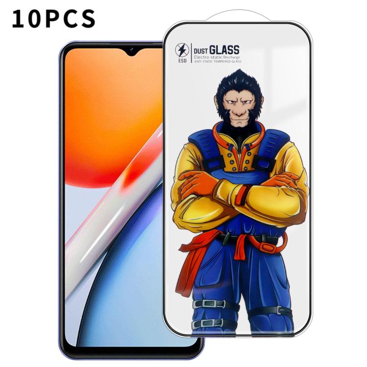 For vivo Y36i 10pcs Armor Super-Strong 3D Curved 120C Anti-Static High-Aluminum Screen-Printed HD Tempered Glass Film