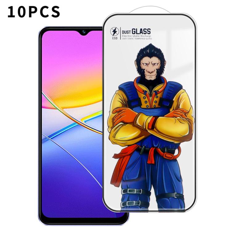 For vivo Y37 10pcs Armor Super-Strong 3D Curved 120C Anti-Static High-Aluminum Screen-Printed HD Tempered Glass Film