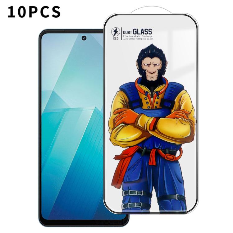 For vivo Y100T 10pcs Armor Super-Strong 3D Curved 120C Anti-Static High-Aluminum Screen-Printed HD Tempered Glass Film