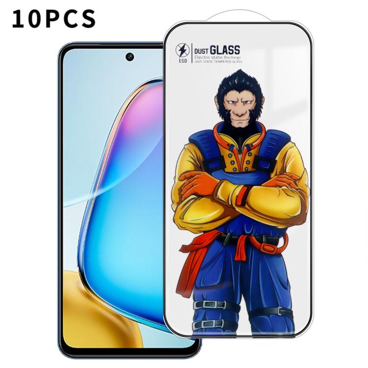For vivo Y200i 10pcs Armor Super-Strong 3D Curved 120C Anti-Static High-Aluminum Screen-Printed HD Tempered Glass Film