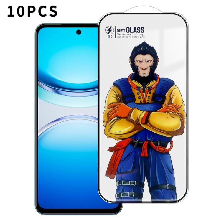 For vivo Y300T 10pcs Armor Super-Strong 3D Curved 120C Anti-Static High-Aluminum Screen-Printed HD Tempered Glass Film