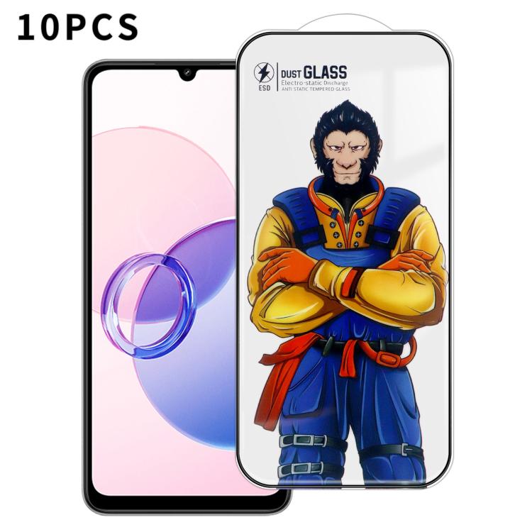 For Redmi 13C 10pcs Armor Super-Strong 3D Curved 120C Anti-Static High-Aluminum Screen-Printed HD Tempered Glass Film