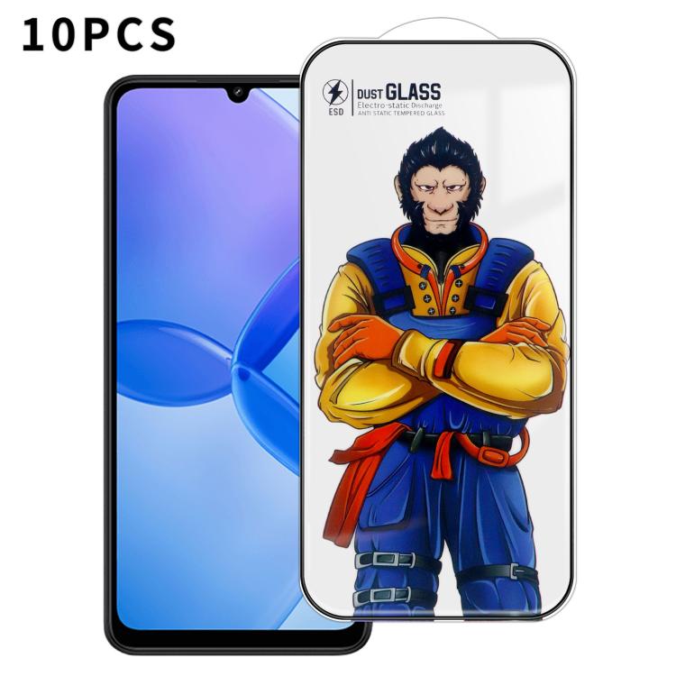 For Redmi 13R 10pcs Armor Super-Strong 3D Curved 120C Anti-Static High-Aluminum Screen-Printed HD Tempered Glass Film