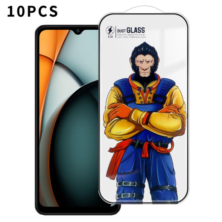 For Redmi A3 10pcs Armor Super-Strong 3D Curved 120C Anti-Static High-Aluminum Screen-Printed HD Tempered Glass Film