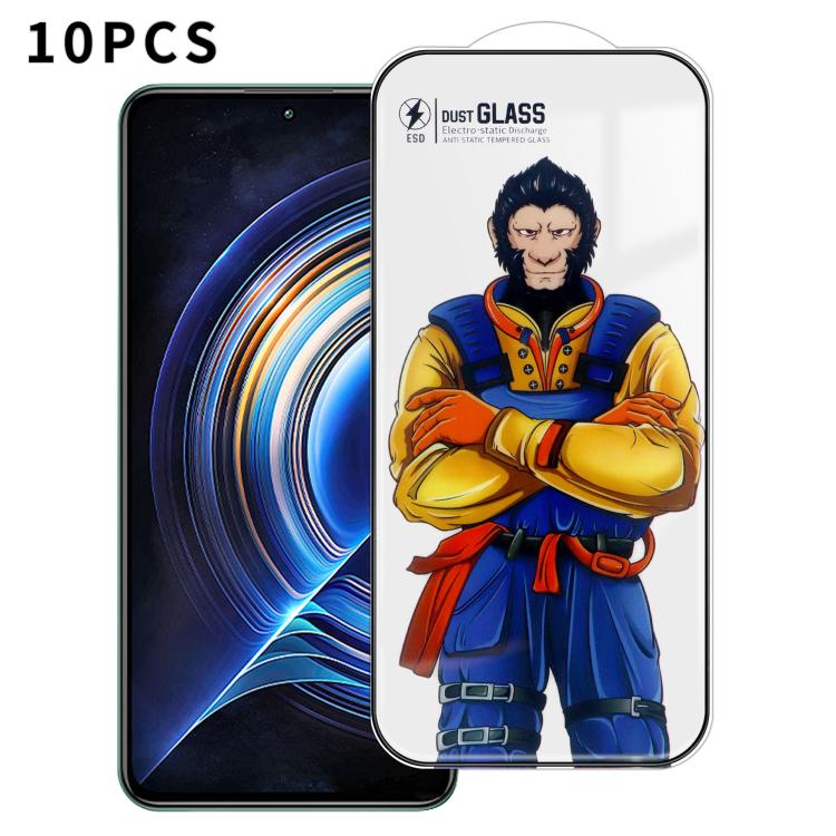 For Redmi K50 Pro 10pcs Armor Super-Strong 3D Curved 120C Anti-Static High-Aluminum Screen-Printed HD Tempered Glass Film